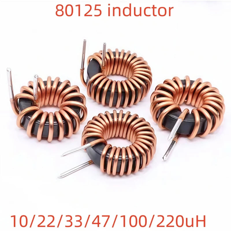 80125 Toroid Core Inductor 22/33/47/100uH Iron Silicon Aluminum Winding Magnetic Ring Coil