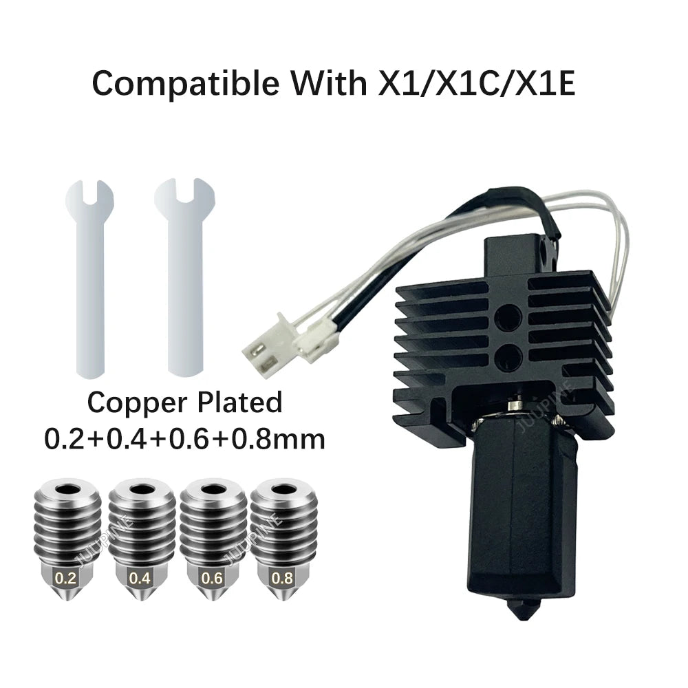 V2 Hotend Assembly For Bambu Lab P1S X1 X1C P1P With Heater Cartridge Thermistor 0.4 Nozzle Bambulab Hot end Extruder Accessorie