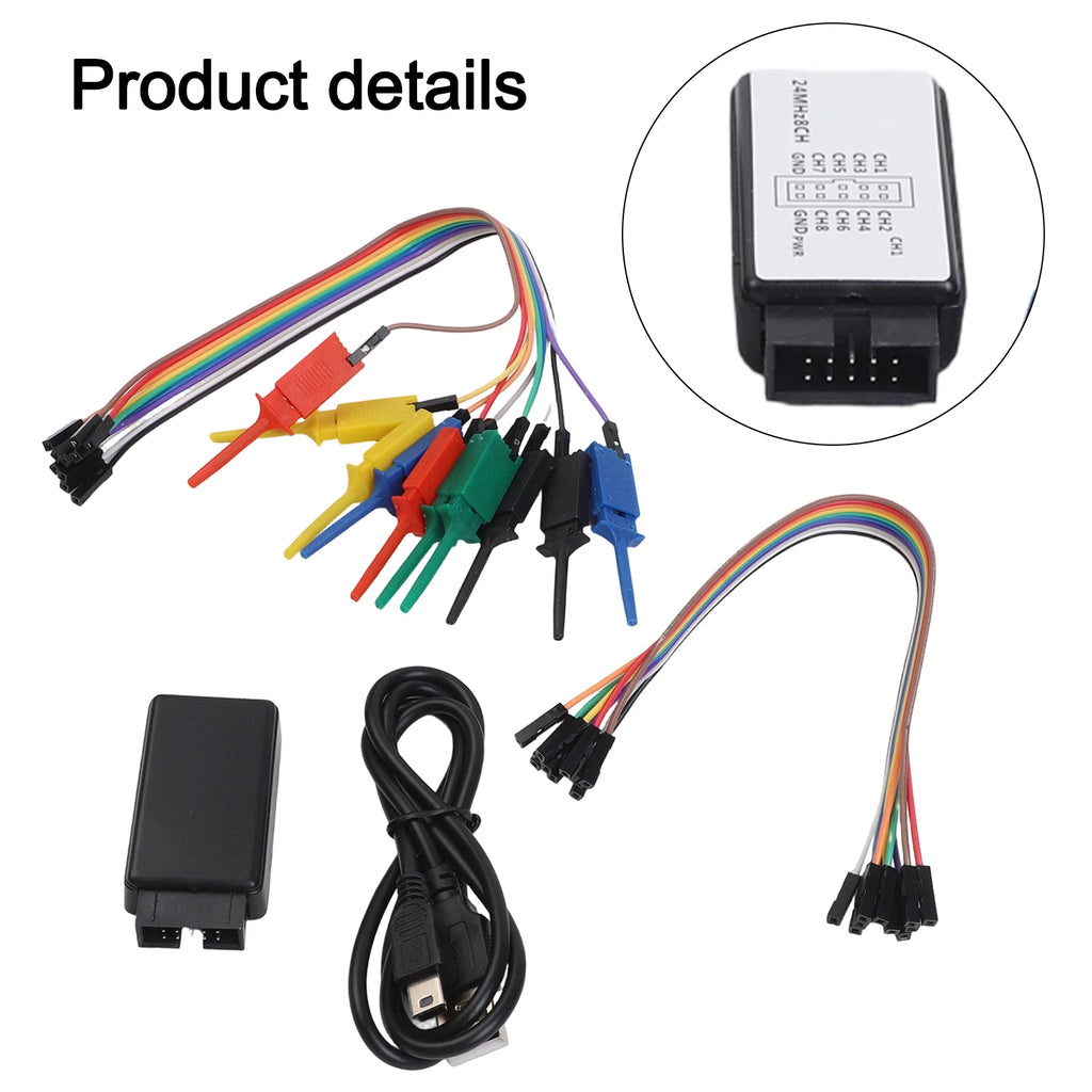 USB for logic Analyzer for FPGA and For Development 24M Samples with 8 Channels Multi Protocol Intelligent Analysis Tool
