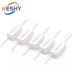 5PCS 5W 5% Cement Resistor Power Resistance 0.1 ~ 10K 0.1R 0.5R 1R 10R 100R 0.22 0.33 0.5 1 2 5 8 10 15 20 25 30 100 1K 10K ohm