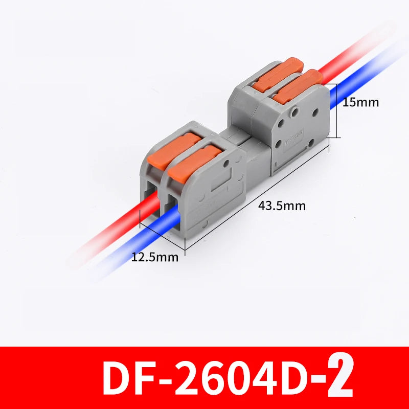 10PCS Docking Mini Quick Wire Connector Universal Compact Electrical Wiring Connectors Push-in Butt Conductor Terminal Block