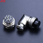 JCD GX16 90 Degree Right Angle 16mm Aviation Connector Elbow M16-2 3 4 5 6 7 8 9 10 Pin Female Plug Male Chassis Mount Socket