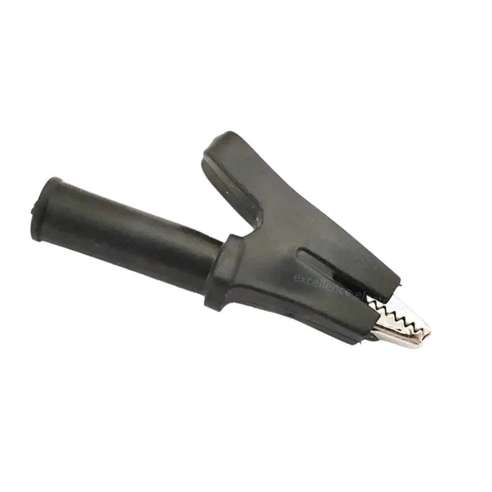 5Pcs 10mm Crocodile Clips with 4mm Banana Jack Socket, Electrical Test Clamp for Multimeter Power Testing