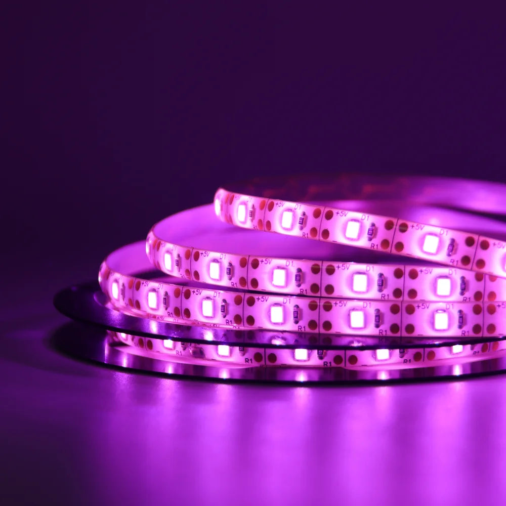 3AA Battery Powered LED Strip 5V 2835 SMD 60LEDs/m Waterproof Flexible LED Tape TV Backlight Warm White Red Green Ice Blue Pink
