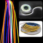3mm PCB Ultra Thin DC12V 392LEDs/m COB LED Light Strip for Home Decor Car DIY Blue/Green/Red White High Density LED Tape