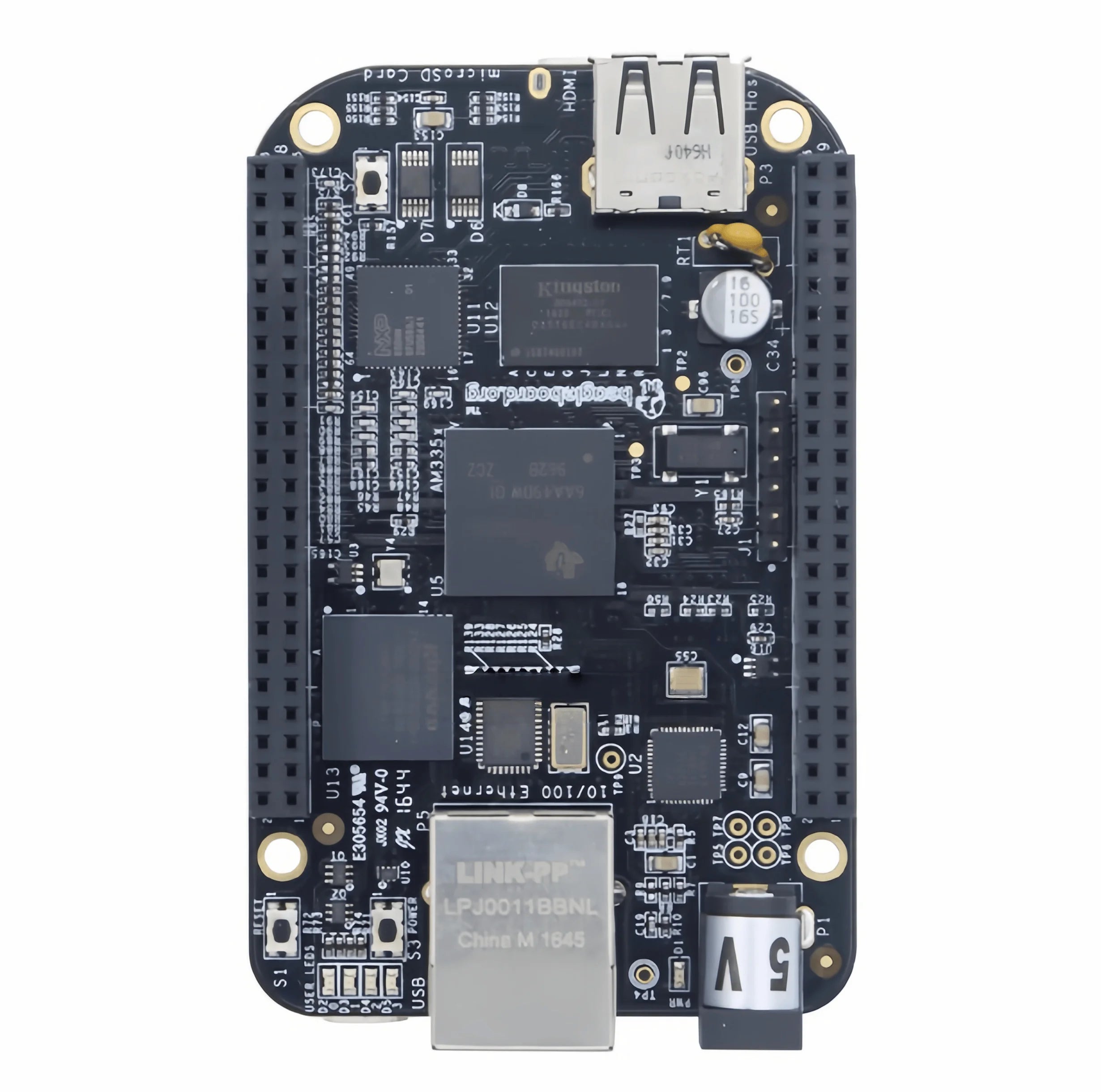BeagleBone Black AM3358 Sitara ARM Cortex-A8 Processor 4GB Onboard eMMC Linux Single Board Computer for Embedded SBC Dev