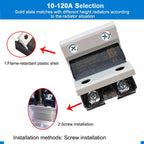 LCTC SSR Random Solid State Relay 10A 25A 40A 60A 80A 100A 120A DC Control AC Single Phase Control 3-6VDC 24-480VAC