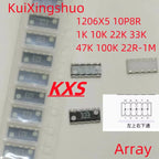 10PCS 1206*5 47R 10PIN 1206X5 103 10P8R exclusion network resistor array YC358TJK-1K 2.2K 3.3K 4.7K 5.1 6.8K 7.5K 10K 22K 100K