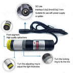 DOE 1 Ring Glass D20X90mm Focusable 520nm Green 10mW 30mW 50mW 80mW 135mW Laser Module for Cutting Positioning