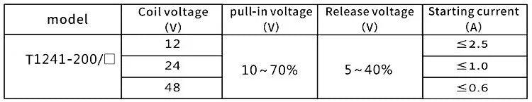 12V 24V 48V 200A Electric Stacker Forklift Tail Plate Switch Relay Plate Oil Pump Start DC Contactor T1241-200
