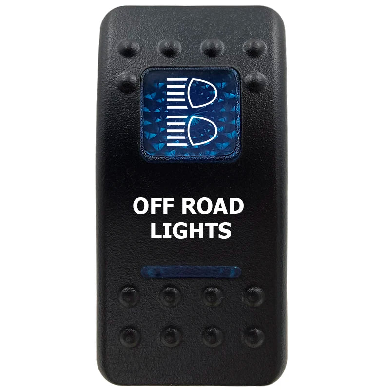 12V Marine Grade Rocker Switch SPST/ON OFF, DPDT/(ON) OFF (ON) Blue Led Light Bar for Carling ARB NARVA Replace Waterproof IP66