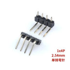 10pcs 2.54 mm Pitch 1x 40 Pin Right Angle Single Row Pin Header Male 90 Degrees Needle Connector 3P/4P/6P/8P/10P/15P/40P 1*40