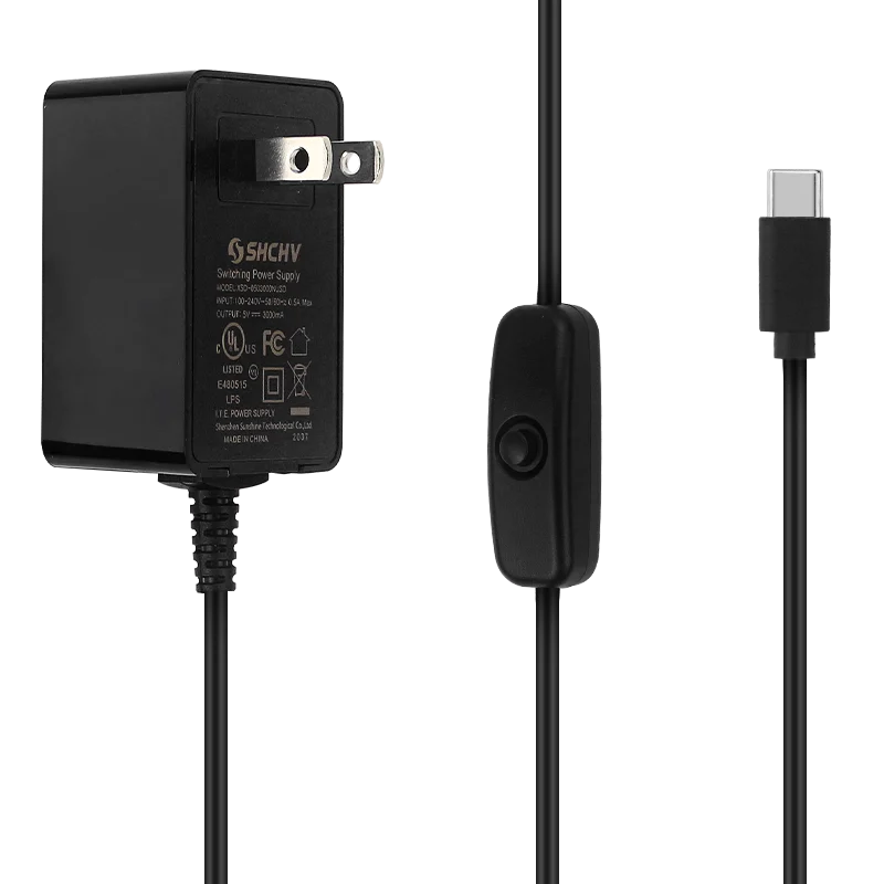 Raspberry Pi 5V 3A Power Supply 15W High Quality USB Type C Power Adapter with CE Certification for Orange Pi 3 4 LTS