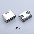 JCD 10PCS 2/6/16/24 Pin Type-C Charging Port USB-C Female Connector Charger Socket PCB Soldering SMD SMT DIY Repair Adapter