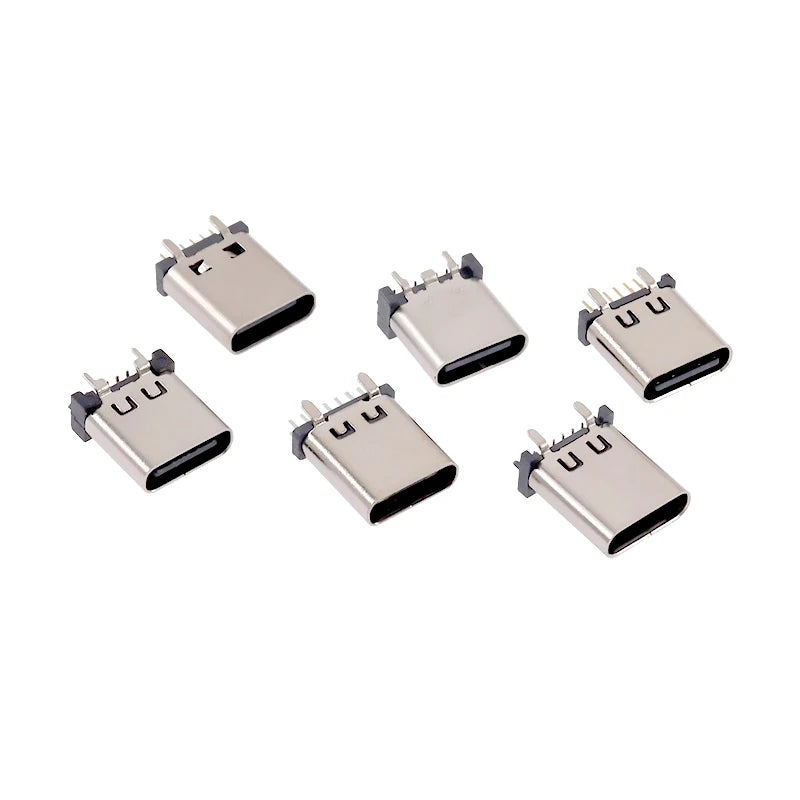 5pcs TYPE C 14 Pin Female Socket Connector SMT DIP Vertical 180° Charging Port Plug Socket Power USB TYPE-C14P H=9.3/10/10.5mm