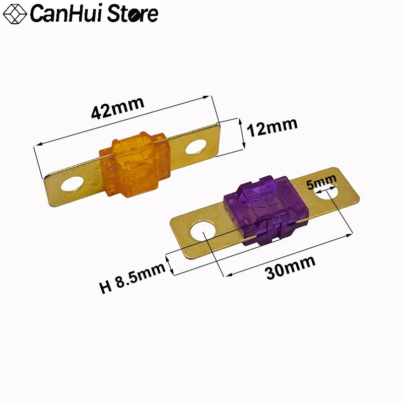 1-5pcs Mini 32V Auto Stereo Audio AFS Fuse 20A 30A 40A 50A 60A 70A 80A 100A 125A 150A 200A ANL Gold Plated Stud Car Fusibles