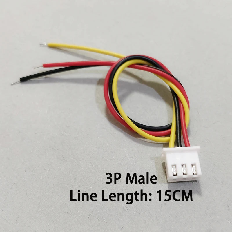 10PCS XH2.54mm 2P 3P 4P 5P 6P Male Female Plug Connector 2.54mm Pitch With 15cm Wire Cable Battery Charging Cable