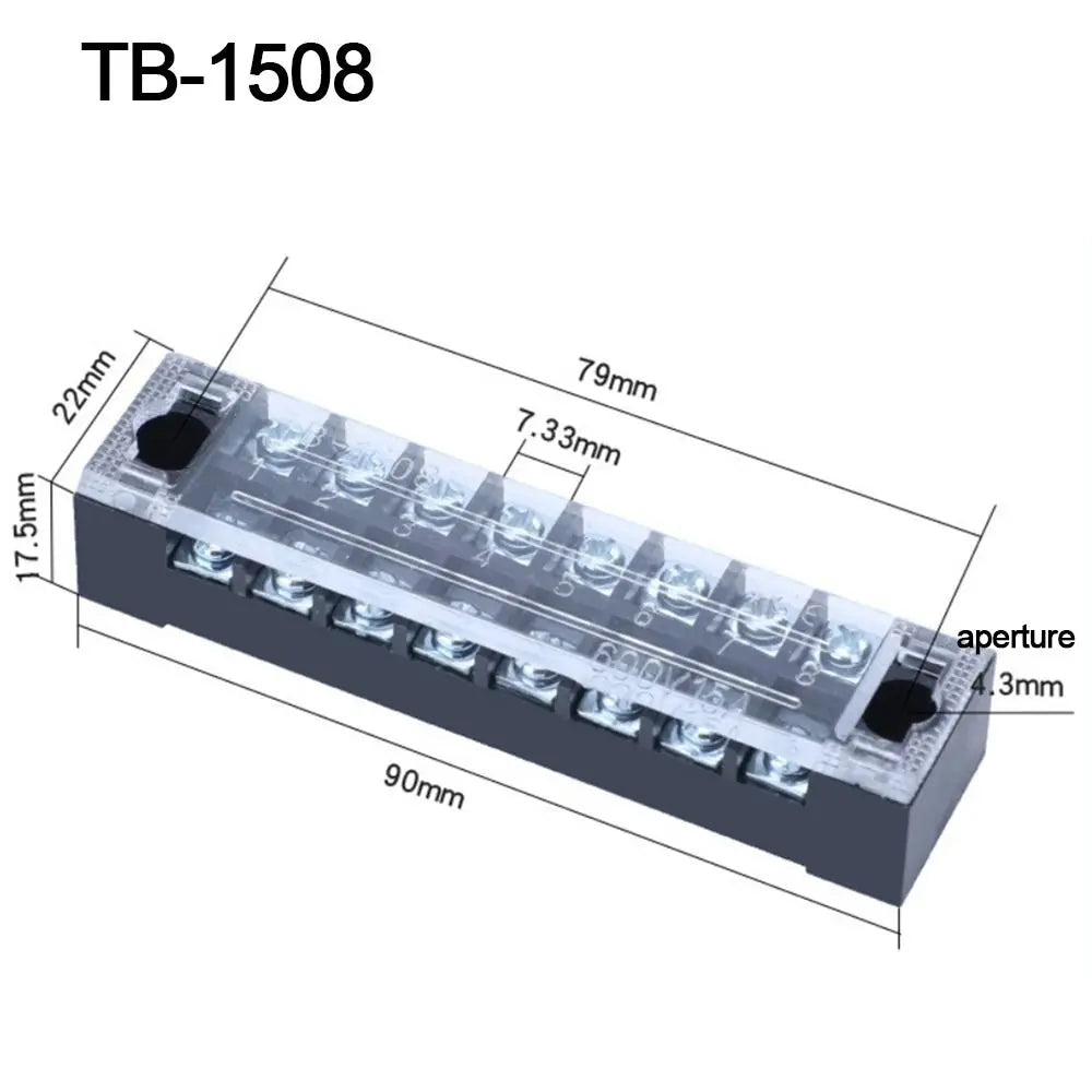 Terminal Block Connector Dual Row Terminal Block With Screws Strip Block Terminal Electric Connector Strip Electrical