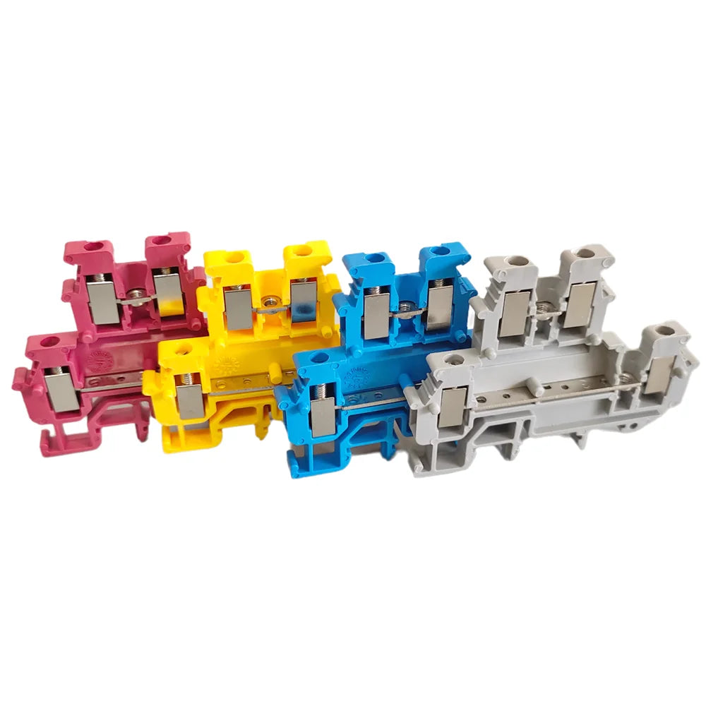10Pcs MBKKB2.5 Double-layer Wiring Terminal Block,Universal Feed-Through Plug MBKKB-2.5 Double Level Din Rail Terminal Block