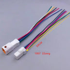 2P  0.6 MM  50CM  Waterproof Wire Connector Plug Male And Female Socket With Cable JST JWPF Electrical Connectors