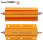 1pcs RX24 200W Aluminum Power Metal Shell Case Wirewound Resistor 1R 2R 4R 8R Ohm