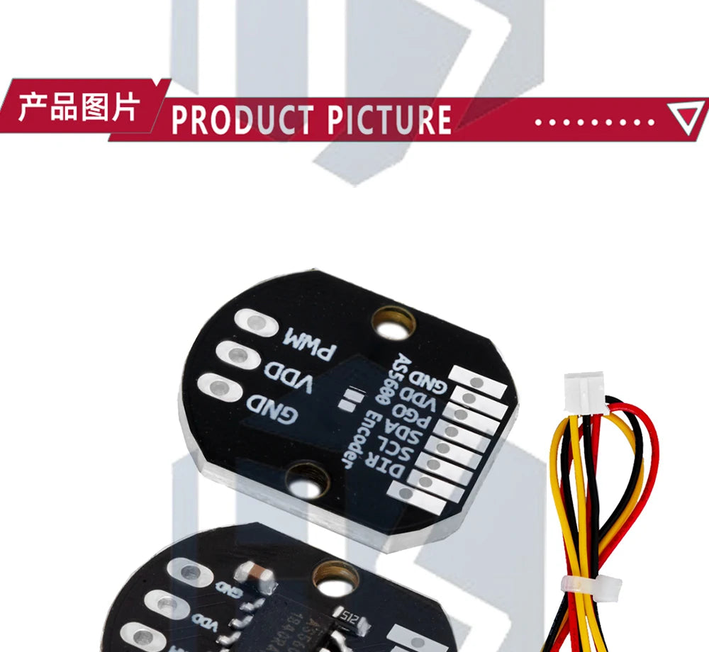 AS5600 Encoder PWM/I2C Interface Accuracy 12bit Brushless Motor AS5600 Magnetic Encoder with Wire