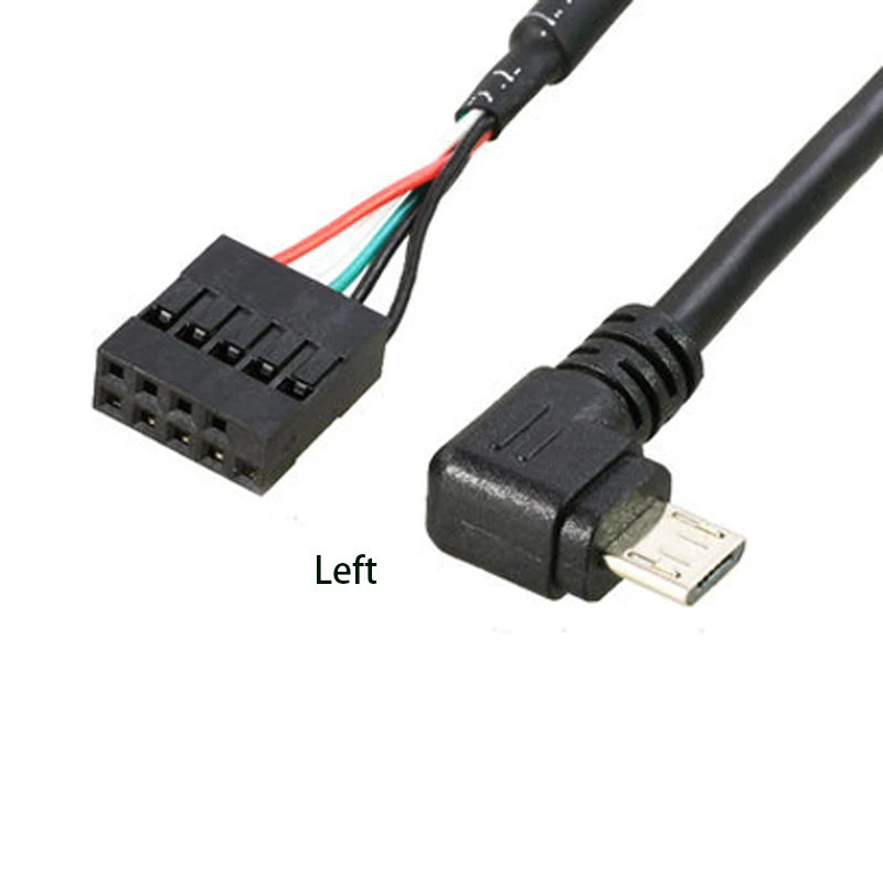 PC Computer motherboard 9P to Micro USB to DuPont 2.54mm 5Pin DuPont USB to Micro USB data Cord Aluminum foil + woven mesh cable