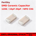 100/500/2000pcs ORIGINAL IN STOCK 1206 SMD Ceramic Capacitor NPO C0G 10pF 11pF 12pF 13pF 15pF 16pF 18pF 20pF 22pF 27pF 30pF 50V