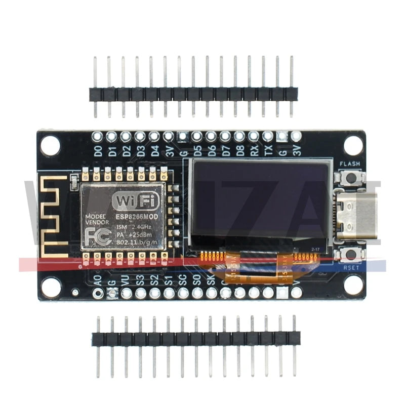 NodeMCU ESP8266 Development Board With 0.96 Inch OLED Display CH340G ESP-12F WiFi Module TYPE-C USB For Arduino/Micropython