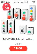 1Pcs Button Switch Self Reset Small Mushroom Head Emergency Stop 22mm Knob Key Start Inching Power on XB2-BG21 XB2-BA31 XB2-BS54