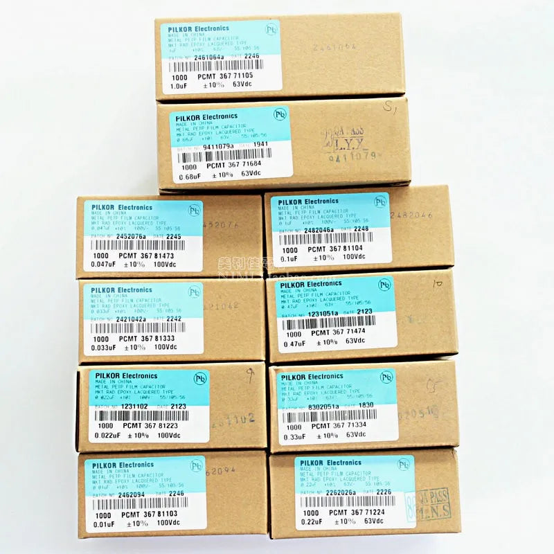 20Pcs/Lot CBB Phili Pilkor Film Capacitors 10% 63V 100V 104 224 334 474 684 103 223 333 CBB Capacitor