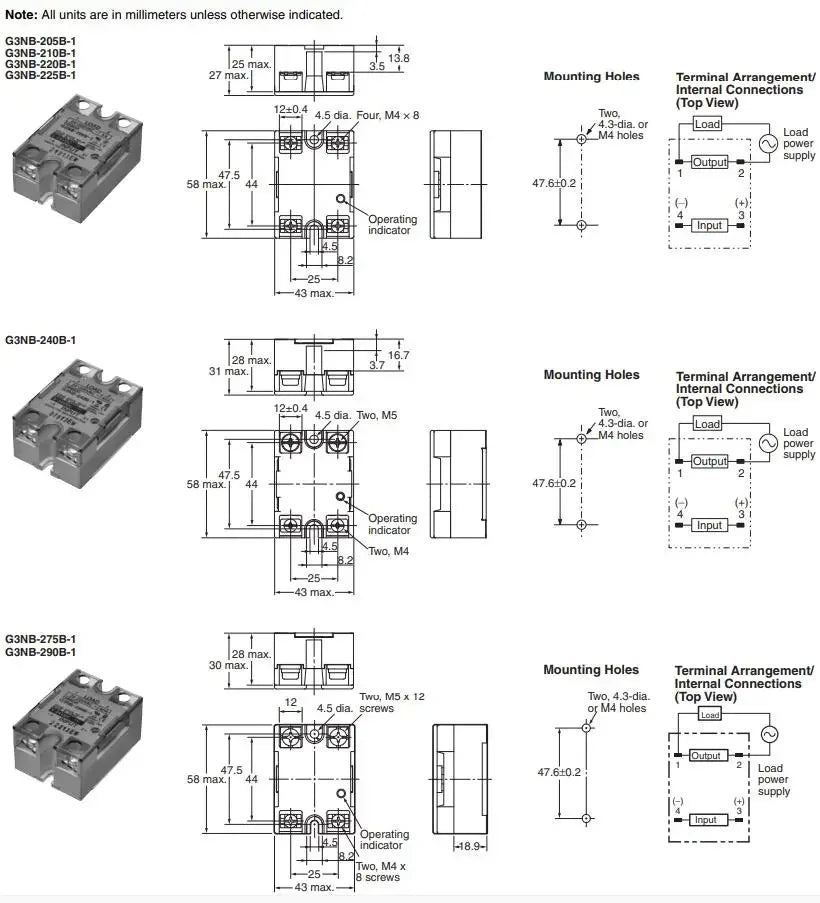 Omron SSR Solid State Relay New Authentic Original G3NB-205B-1 G3NB-210B-1 G3NB-220B-1 G3NB-225B-1 5A 10A 20A 25A