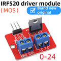 10-2PCS, 0-24V Top Mosfet Button IRF520 MOS Driver Module For Arduino MCU ARM Raspberry pi