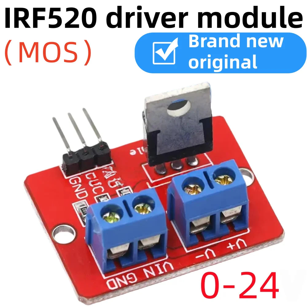 10-2PCS, 0-24V Top Mosfet Button IRF520 MOS Driver Module For Arduino MCU ARM Raspberry pi