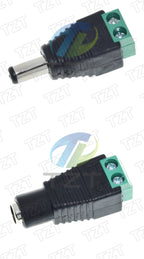 5.5MM x 2.1MM / 2.5MM Female Male DC Power Plug Adapter for 5050 3528 5060 Single Color LED Strip and CCTV Cameras