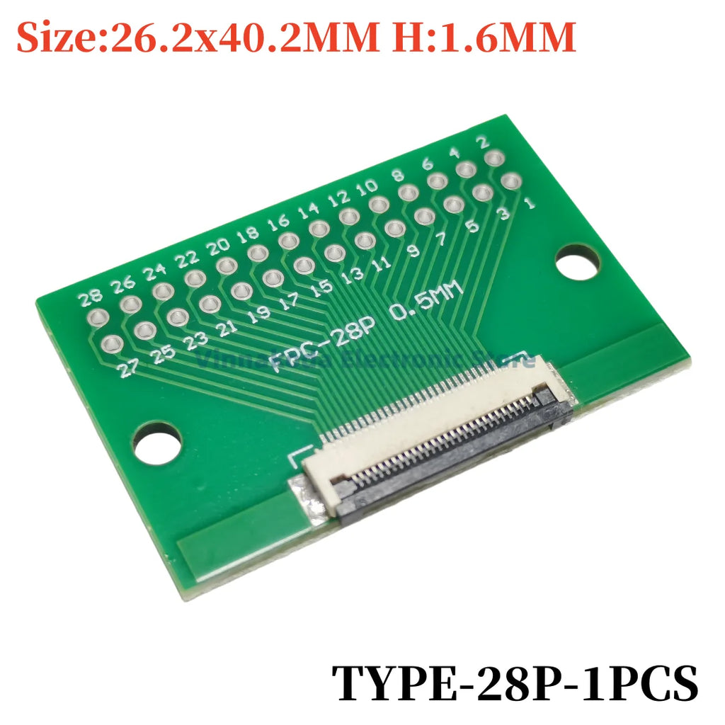 FFC/FPC 0.5MM Adapter Board 4P/6P/8P/10P/12P/14P/15P/16P/18P/20P/22P/24P/26P/30P/32P/34P/36P/40P/42P/45P/50P/60P/64P/68P/80P/96P