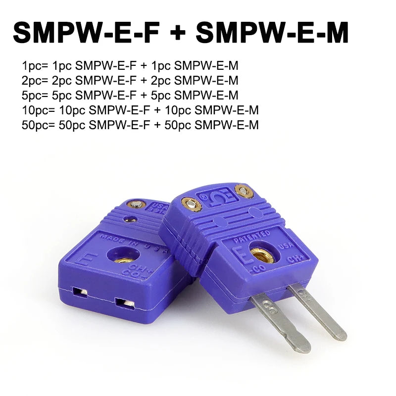 K Type Thermocouple Connector T J E N RS Type Mini Male Female Plug Socket Panel Mount Temperature Sensor Adapter 1-50Pcs