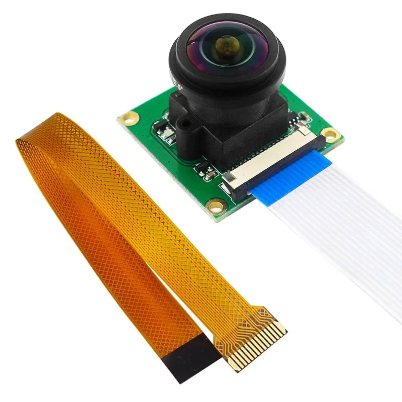 Raspberry Pi 4B/3B+ 175 Degree Wide-Angle Camera -5MP OV5647 Sensor with Adjustable Focus & 1080P HD