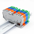 50Pcs ST 2.5-QUATTRO 4-Wire Terminal Block 2.5mm DIN Rail Compact Reliable Wiring Connections