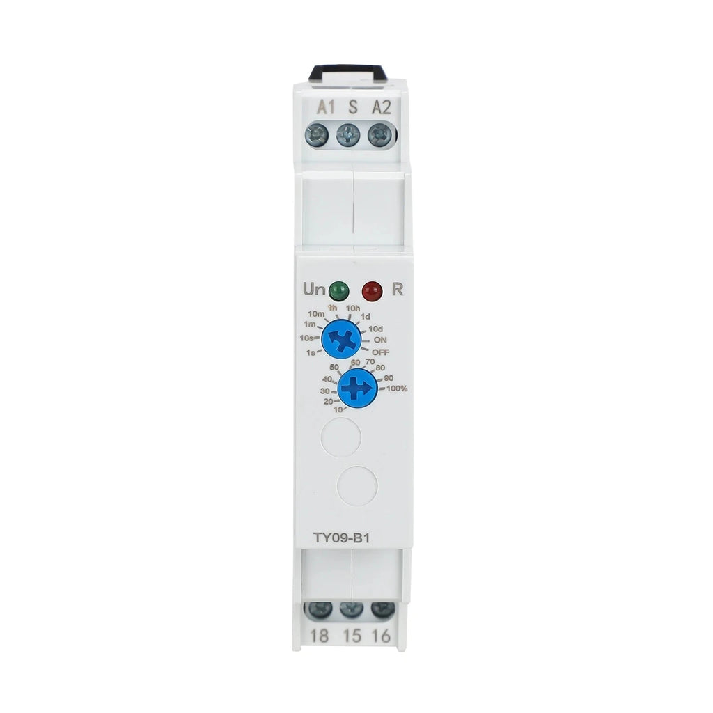 Din Rail Time Relay A Power-On Delay B Delay Disconnection AC/DC 12V-240V 16A 0.1S~10 Days Power-on delay automatic switch