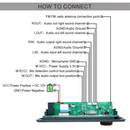 DC12V MP3 WMA WAV Decoder Board Bluetooth 5.3 Handsfree Car Audio Microphone USB TF FM DIY Music Player