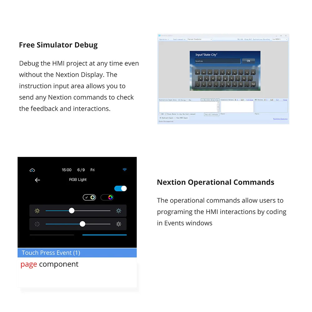 NEXTION NX4827P043-011C 4.3 Inch Capacitive HMI Touch Display LCD-TFT Module RGB 65K Color Screen Panel Without Enclosure