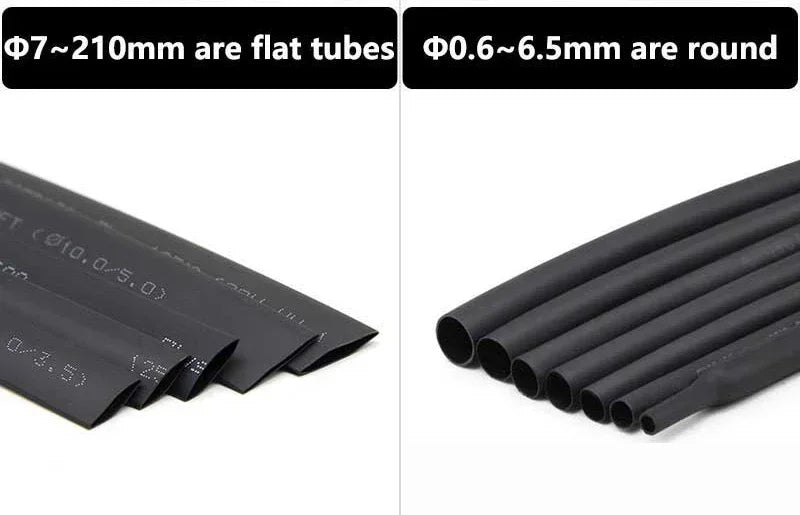 1M-25M 0.6mm~40mm Black Red Polyolefin Shrinking Assorted Heat Shrink Tube Cable Insulated SleeveTubing Wire Connector Protector