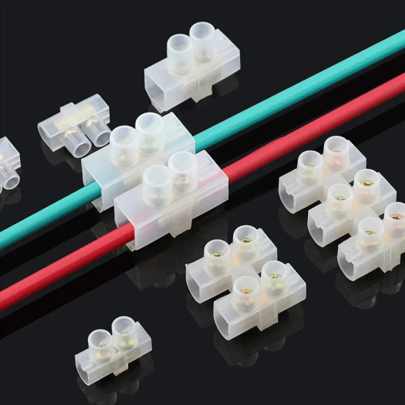 12 Position Terminal Connector Nylon Plastic Electric Terminal Block Dual Connector Strips 5/10/20/30A Electric Barrier Strip