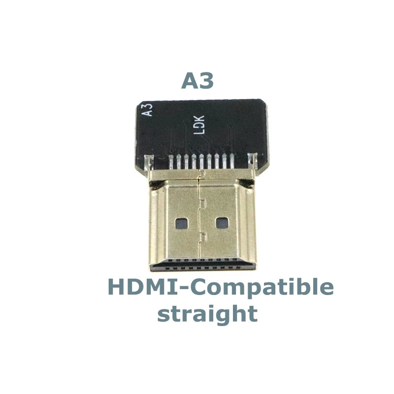 Ribbon FPV HDMI-Compatible Connector Flexible Flat Cable Raspberry Pi 4 Micro HDMI to HDMI/Mini HDMI Female 90 Degree FFC 20pin
