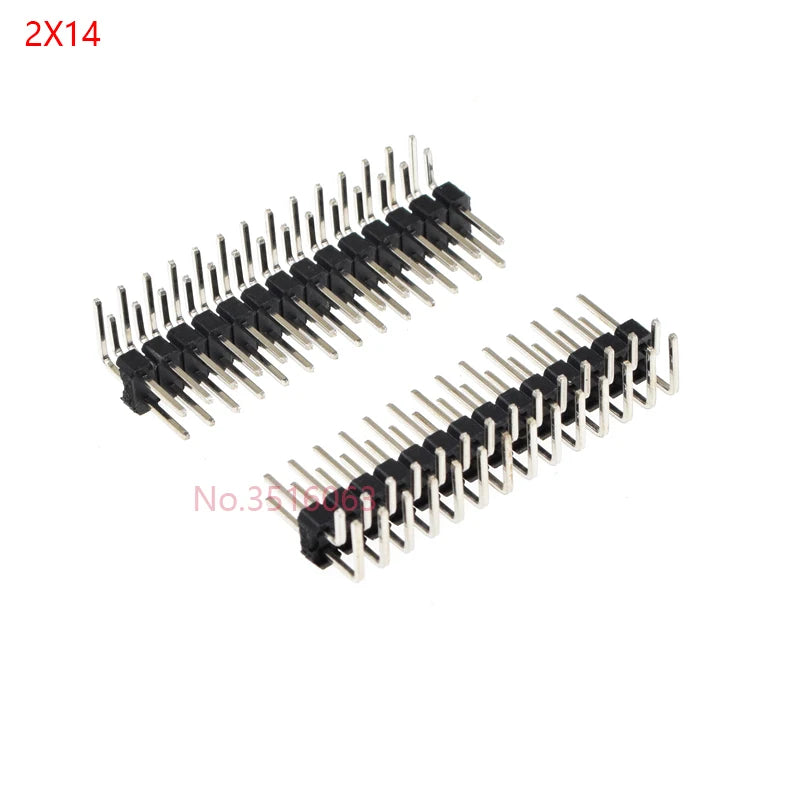 10PCS Double row MALE 2.54MM PITCH Right Angle PIN Header connector 2*2/3/4/5/6/7/8/9/10/16/20/40 PIN/P 2x/3/4/5/6/8/10/16/20/40