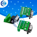 DB9 RS232 Serial Breakout Board: 9-Pin Solderless Connectors (Female & Male) – Terminal Adapter