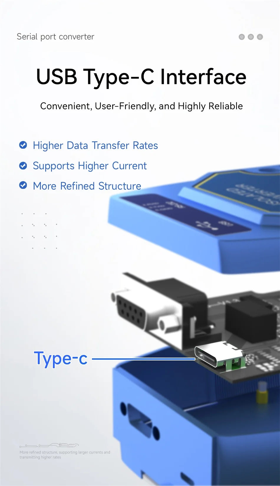 USB To RS485 RS422 RS232 TTL Industrial Converter CDSENET E810-U Series FT232 3.3/5V Power Signal Isolation Type-C