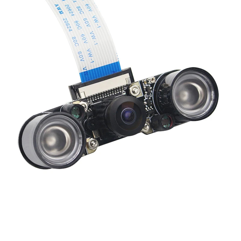 Raspberry Pi 4 Camera 5MP 1080P Night Vision Fisheye IR-CUT Camera Infrared Light OV5647 Webcam for Raspberry Pi 4B 3B+ 3B Zero