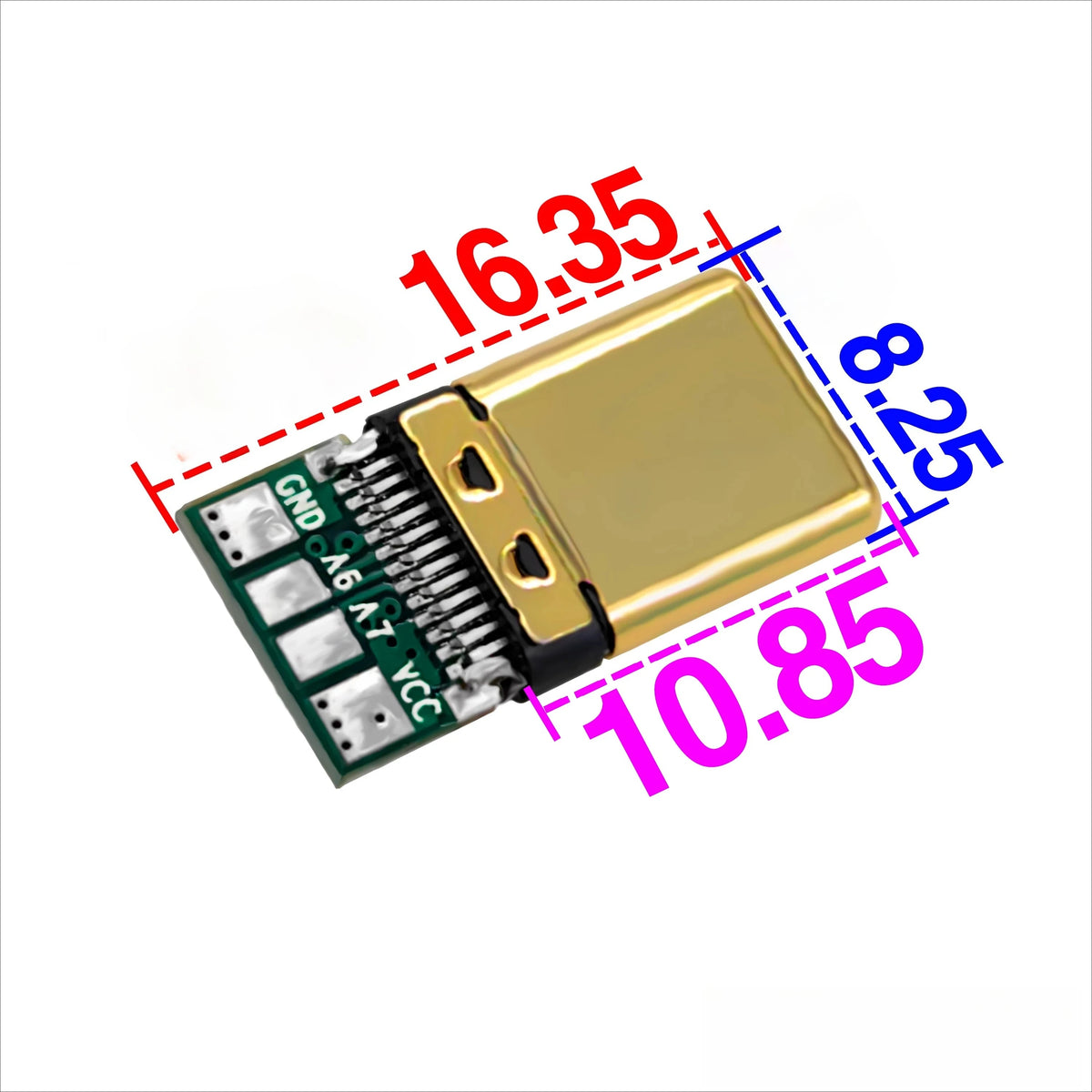 5pcs/Lot 4Pin USB Type-C Gold-plated Male Plug USBC DIY Self-repair Welding Charging Data Line Parts Type C Connector for Phone